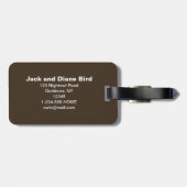 Schattigee Uilen Bruid en bruidegom Passen getrouw Bagagelabel (Achterkant horizontaal)