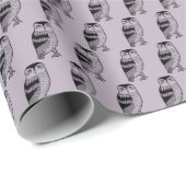 Schattigee Uilen Eenvoudig Minimalistisch BABY SHO Cadeaupapier (Rol Hoek)