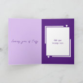 Schattigee uilen gepersonaliseerde naam paarse Val Kaart (Binnen)