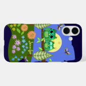 Schattigee Uilen in Zomerland & aangepaste Naam Case-Mate iPhone Case (Achterkant (horizontaal))