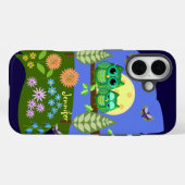 Schattigee Uilen in Zomerland & aangepaste Naam Case-Mate iPhone Case (Achterkant (horizontaal))
