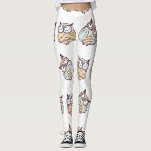 Schattigee uilen: naadloos patroon. leggings