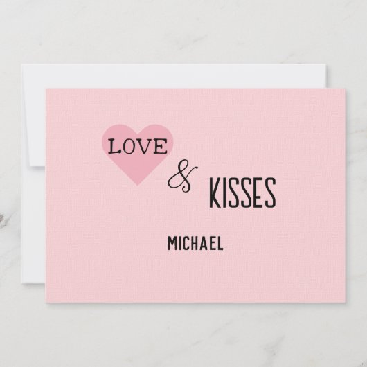 Schattigee Uilen Roze Hart Valentijnsdag Feestdagenkaart (Achterkant)