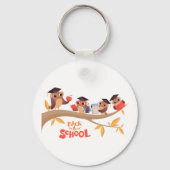 Schattigee uilen terug naar school Afstuderen Sleutelhanger (Achterkant)