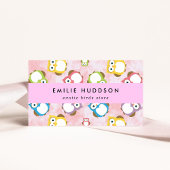 Schattigee uilen, uilenpatroon, dierenwinkel, voge visitekaartje