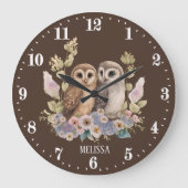 Schattigee uilenliefhebbers Naam toevoegen Grote Klok (Voorkant)