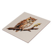 Schattigee uilenvogelliefhebbers tegeltje (Zijkant)