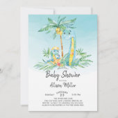 Schattigee Uitbroedende Dinosaurus Baby Jongensdou Kaart (Voorkant)