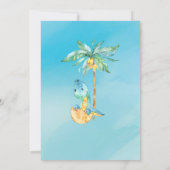 Schattigee Uitbroedende Dinosaurus Baby Jongensdou Kaart (Achterkant)