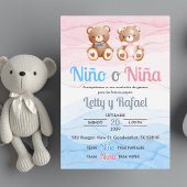 Schattigee Uitnodiging Jongen of Meisje Gender Rev