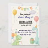 Schattigee uitnodiging voor de verjaardag van de d (Voorkant)