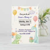 Schattigee uitnodiging voor de verjaardag van de d (Staand voorkant)