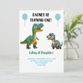 Schattigee uitnodiging voor verjaardagsfeestje van (Staand voorkant)