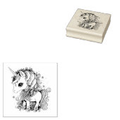 SCHATTIGEE UNICORN RUBBER STEMPEL (Gestempeld)