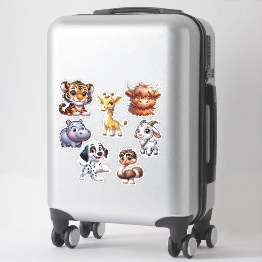 Schattigee unieke 3D dierlijke Stickers set (Koffer)