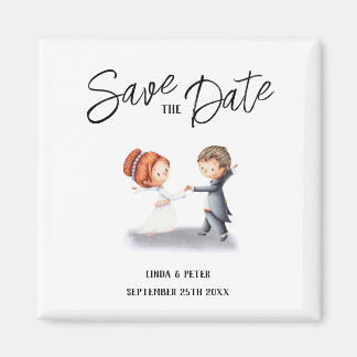 Schattigee unieke paar dansen romantische bruiloft magneet