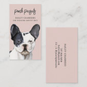 Schattigee unieke Waterverf Dog Walker Visitekaartje (Voorkant / Achterkant)