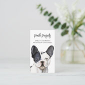 Schattigee unieke Waterverf Dog Walker Visitekaartje (Staand voorkant)