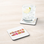 Schattigee unieke zomervakantie bier onderzetter (Rechterzijde)