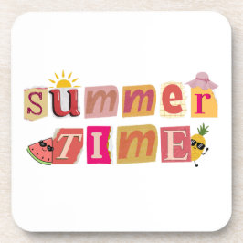 Schattigee unieke zomervakantie bier onderzetter