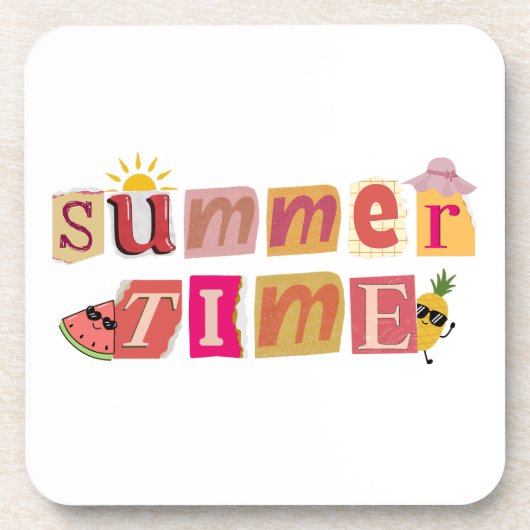 Schattigee unieke zomervakantie bier onderzetter (Voorkant)