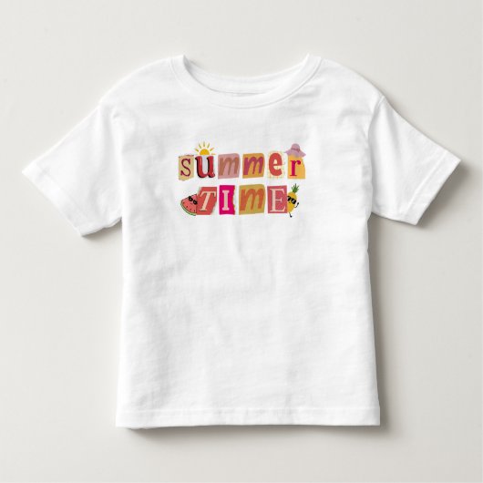 Schattigee unieke zomervakantie kinder shirts (Voorkant)