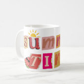 Schattigee unieke zomervakantie koffiemok (Voorkant links)