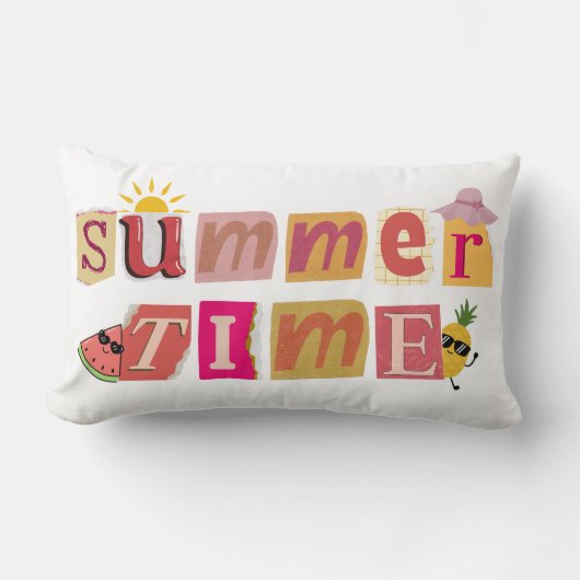 Schattigee unieke zomervakantie kussen (Voorkant)