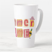 Schattigee unieke zomervakantie latte mok (Rechterhoek)