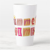 Schattigee unieke zomervakantie latte mok (Voorkant)