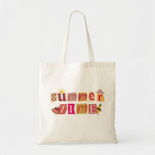 Schattigee unieke zomervakantie tote bag (Voorkant)