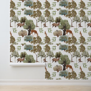 Schattigee unisex kinder bosdieren behang
