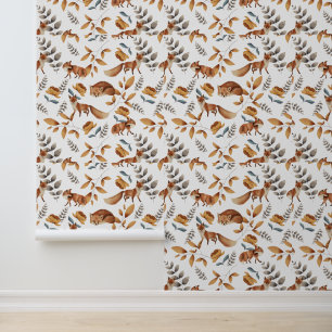 Schattigee unisex kinder bosvossendieren behang