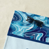 Schattigee unisex kinder oceaanvis Voeg naam toe Strandlaken (In situ)