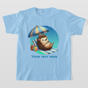 Schattigee unisex kinder strand egel t-shirt