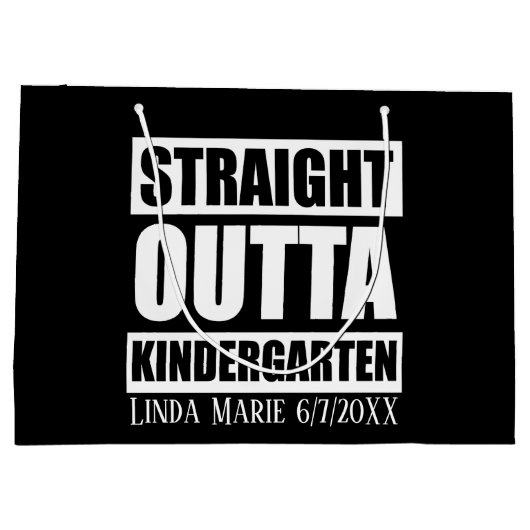 Schattigee unisex Kleuterschool Afstuderen naamdat Groot Cadeauzakje (Achterkant)