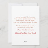 Schattigee Vader en Dochter Voorleestijd Waterverf Feestdagenkaart (Achterkant)