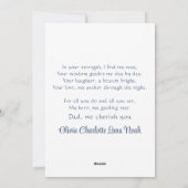 Schattigee Vader en Zoon Skiën Samen Waterverf Feestdagenkaart (Achterkant)