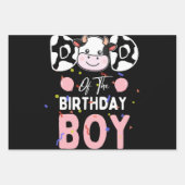 Schattigee vader van de verjaardag jongen Koe Boer Inpakpapier Vel (Voorkant 2)