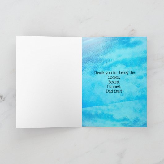 Schattigee Vaderdag Daddy Shark Kaart (Binnen)