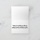 Schattigee Vaderdag Monkey Business Bedankkaart (Binnen)