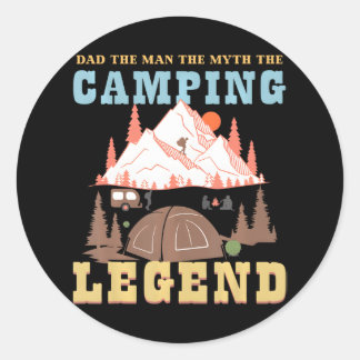 Schattigee Vaderdag Papa Het Man De Mythe De Ronde Sticker