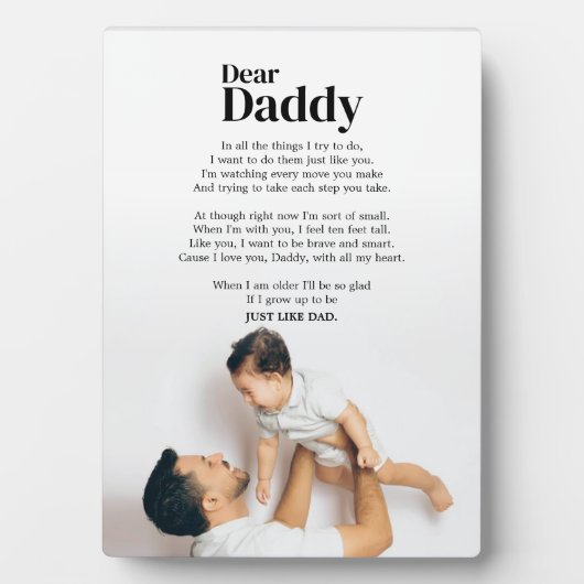 Schattigee Vaderdag Quote van Son Fotoplaat (voorkant)