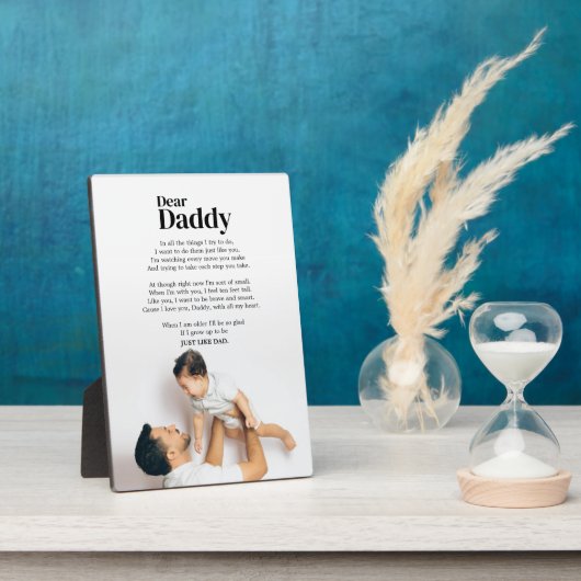 Schattigee Vaderdag Quote van Son Fotoplaat (Zijkant)