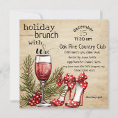 Schattigee Vakantie Brunch met Wijnfeest Kaart (Voorkant)