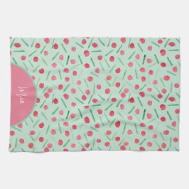 Schattigee vakantie Candy Cane Waterverf Theedoek