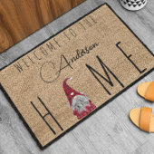 Schattigee vakantie Christmas Plaid Gnome Home Deurmat