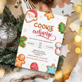 Schattigee Vakantie Cookie Exchange Invitation Kaart