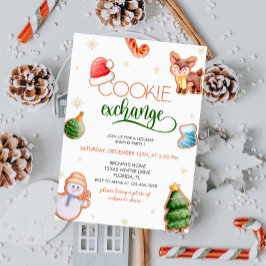 Schattigee Vakantie Cookie Exchange Invitation Kaart