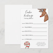 Schattigee Vakantie Cookie Exchange Stembiljet Kaart (Voorkant / Achterkant)